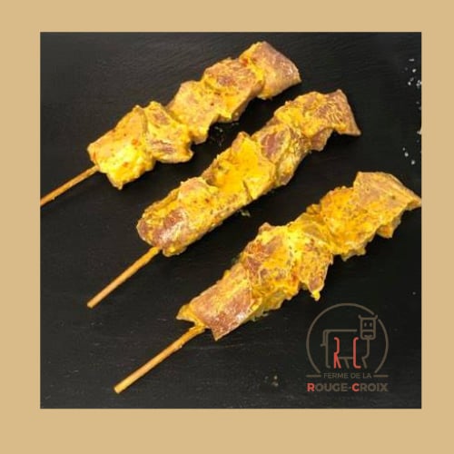 Brochette de porc marinée